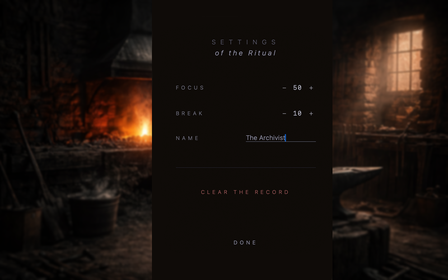 Chronoglyph — Settings of the Ritual